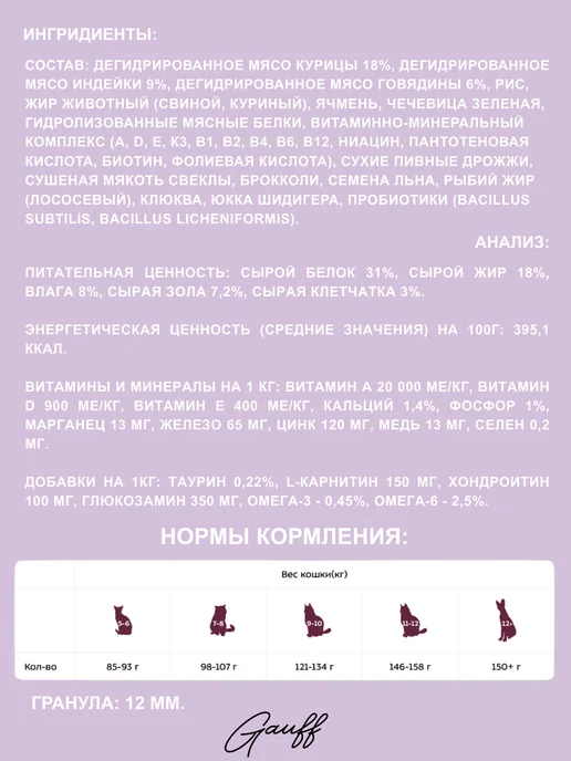 Сухой корм AWARD Кошек Грамм для собак, крупные, говядина, 0,5 кг, фото 2