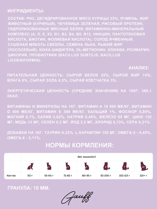 Сухой корм AWARD Urinary Кошек для собак, курица, 10 кг, фото 2