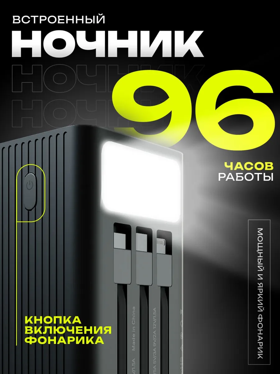 Повербанк 50000 с быстрой зарядкой внешний аккумулятор Gaidi 198731894  купить за 1 676 ₽ в интернет-магазине Wildberries