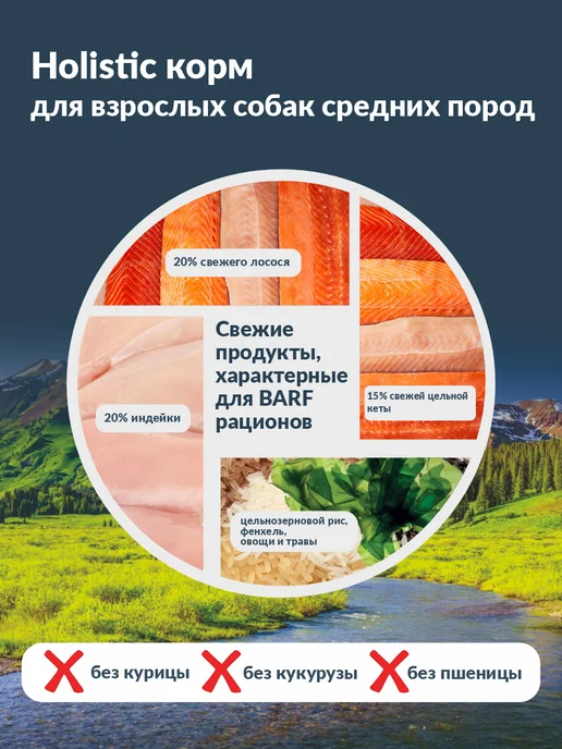 Сухой корм Ortipo для собак, средние, 2,5 кг, фото 7