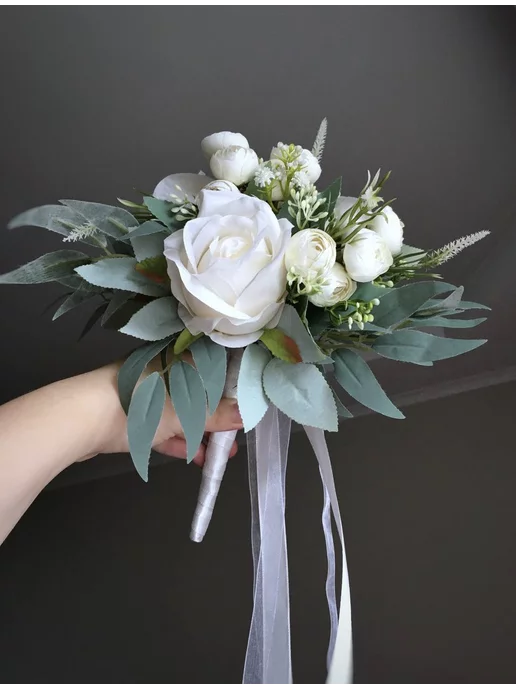 Flowery Club Букет свадебный искусственный для невесты дублер, вариант, фото 4