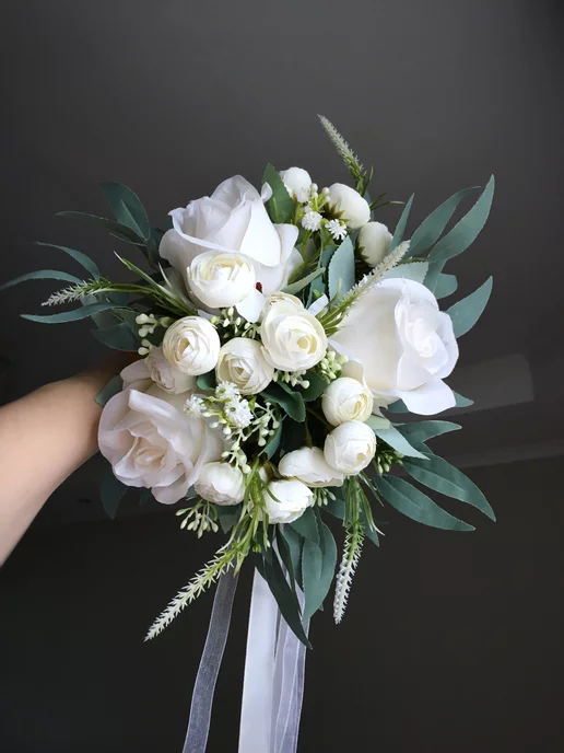 Flowery Club Букет свадебный искусственный для невесты дублер, вариант, фото 7