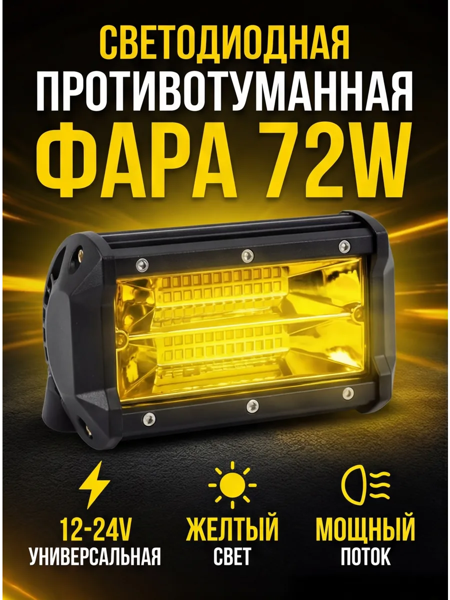 Противотуманные фары желтые. Светодиодные фары желтые.
