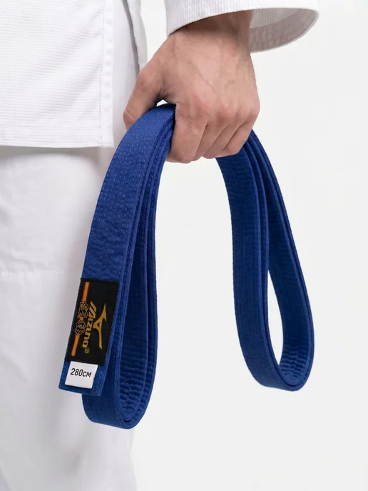Mizuno Пояс для единоборств - дзюдо, каратэ, арб и др, синий