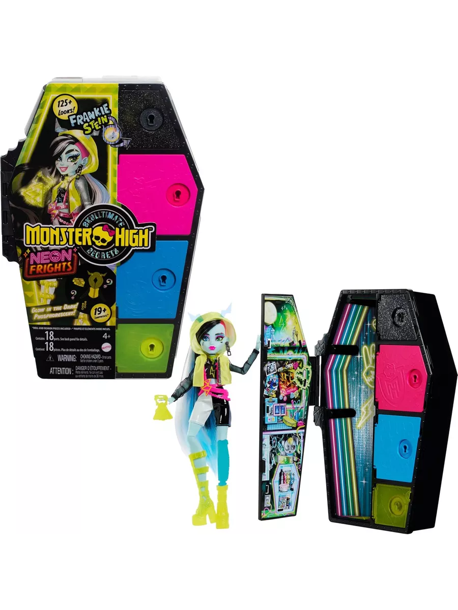 Кукла Neon Frights Новинка Frankie Stein Monster High 198832709 купить за 4  872 ₽ в интернет-магазине Wildberries