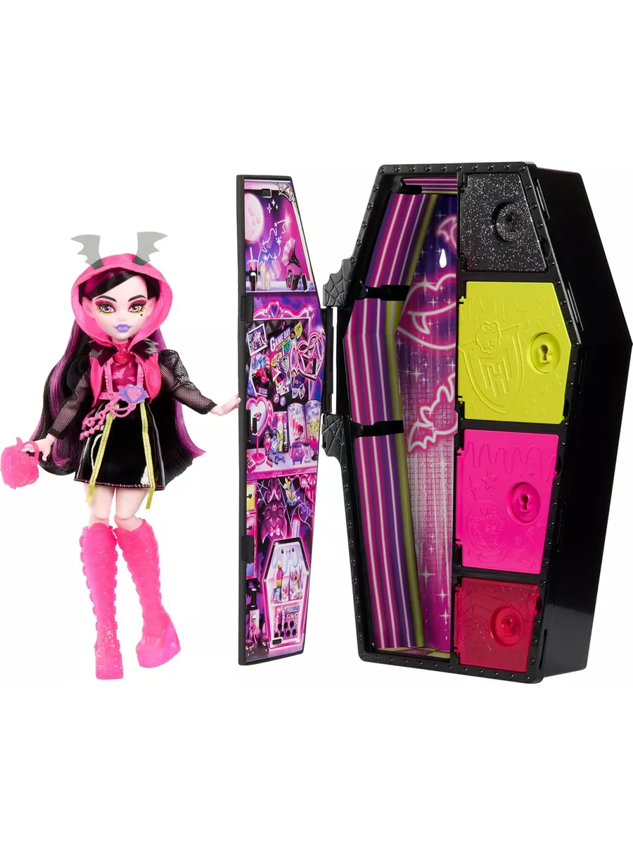 Кукла Neon Frights Новинка Draculaura HNF78 Monster High 198832942 купить  за 5 580 ₽ в интернет-магазине Wildberries