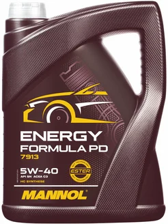 Масло моторное синтетическое 5W40 Energy Formula PD 5 литров MANNOL 198892367 купить за 2 789 ₽ в интернет-магазине Wildberries