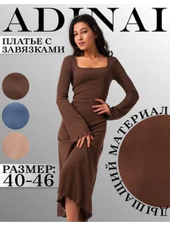 Платье на завязках ADINAI 198929817 купить за 1 511 ₽ в интернет-магазине Wildberries