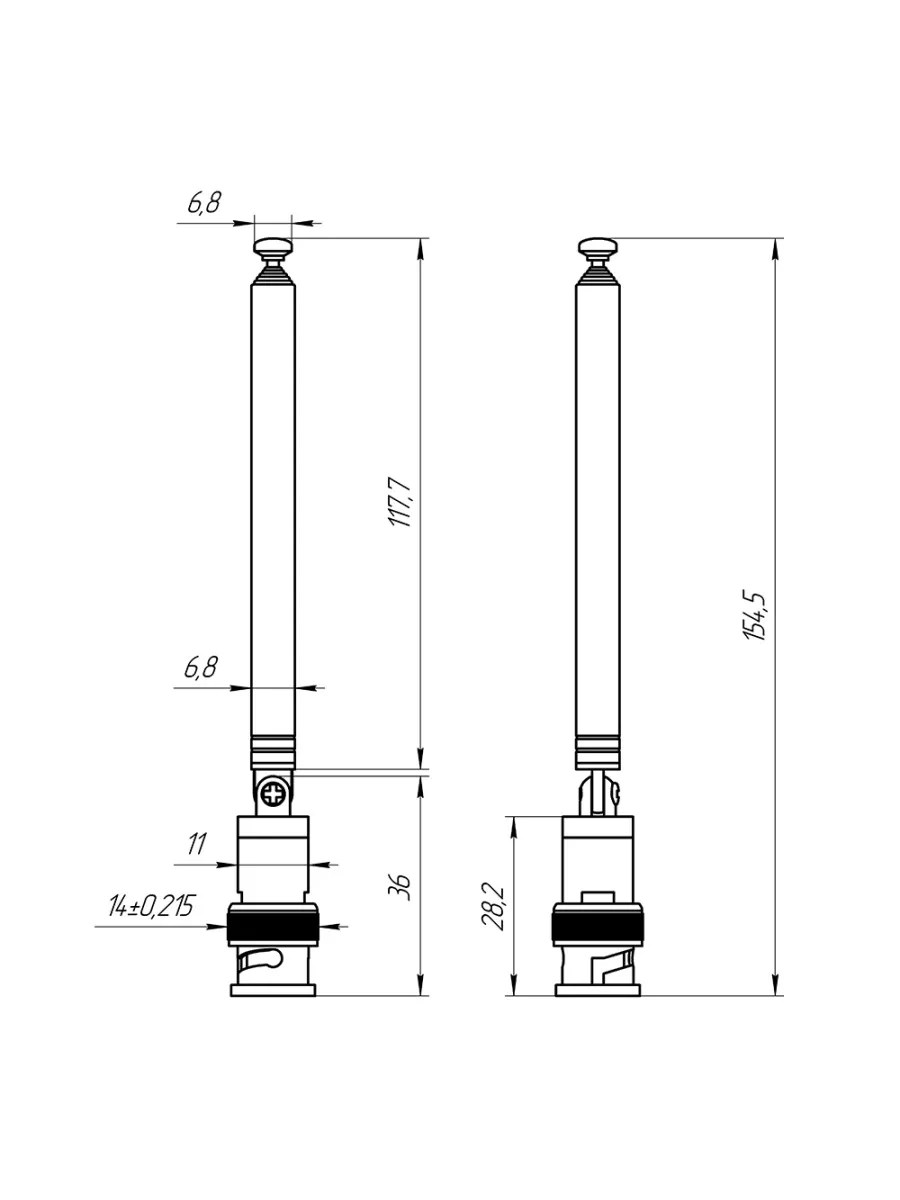 AST-24 D7mm S7 150-650mm телескопическая антенна OEM 198933275 купить за  302 ₽ в интернет-магазине Wildberries