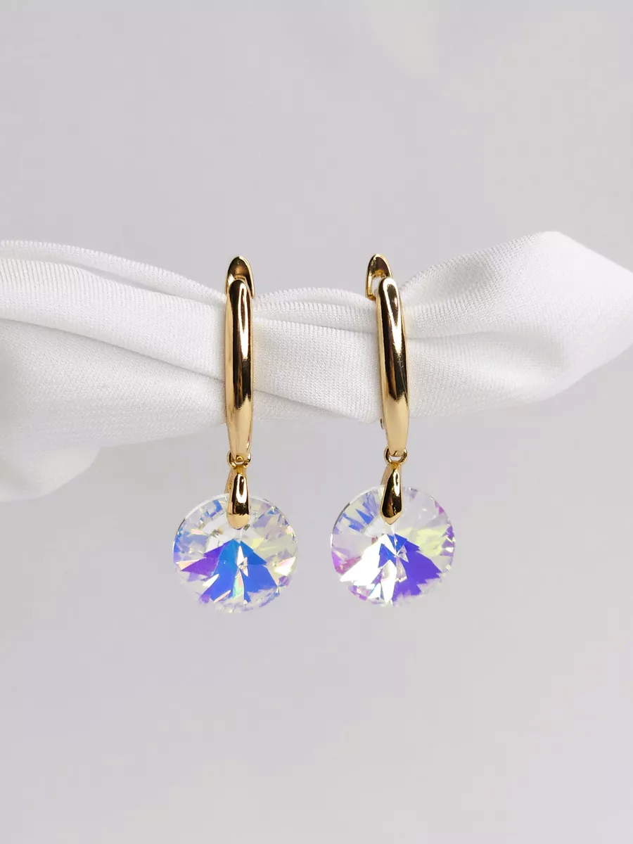 Серьги с кристаллом Swarovski