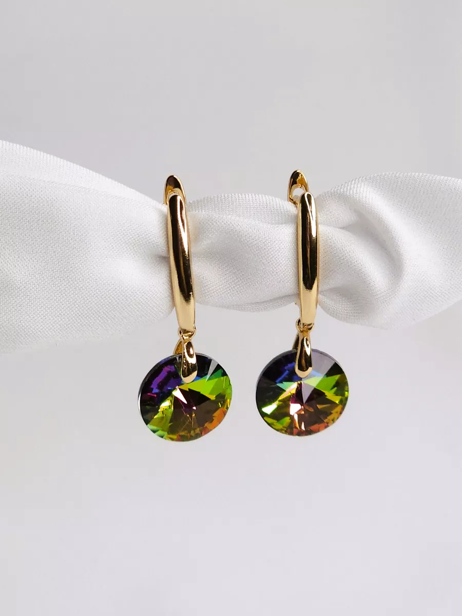 Серьги с кристаллом Swarovski