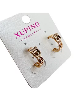 Серьги-кольца в виде ремня Xuping Jewelry 199116915 купить за 915 ₽ в интернет-магазине Wildberries