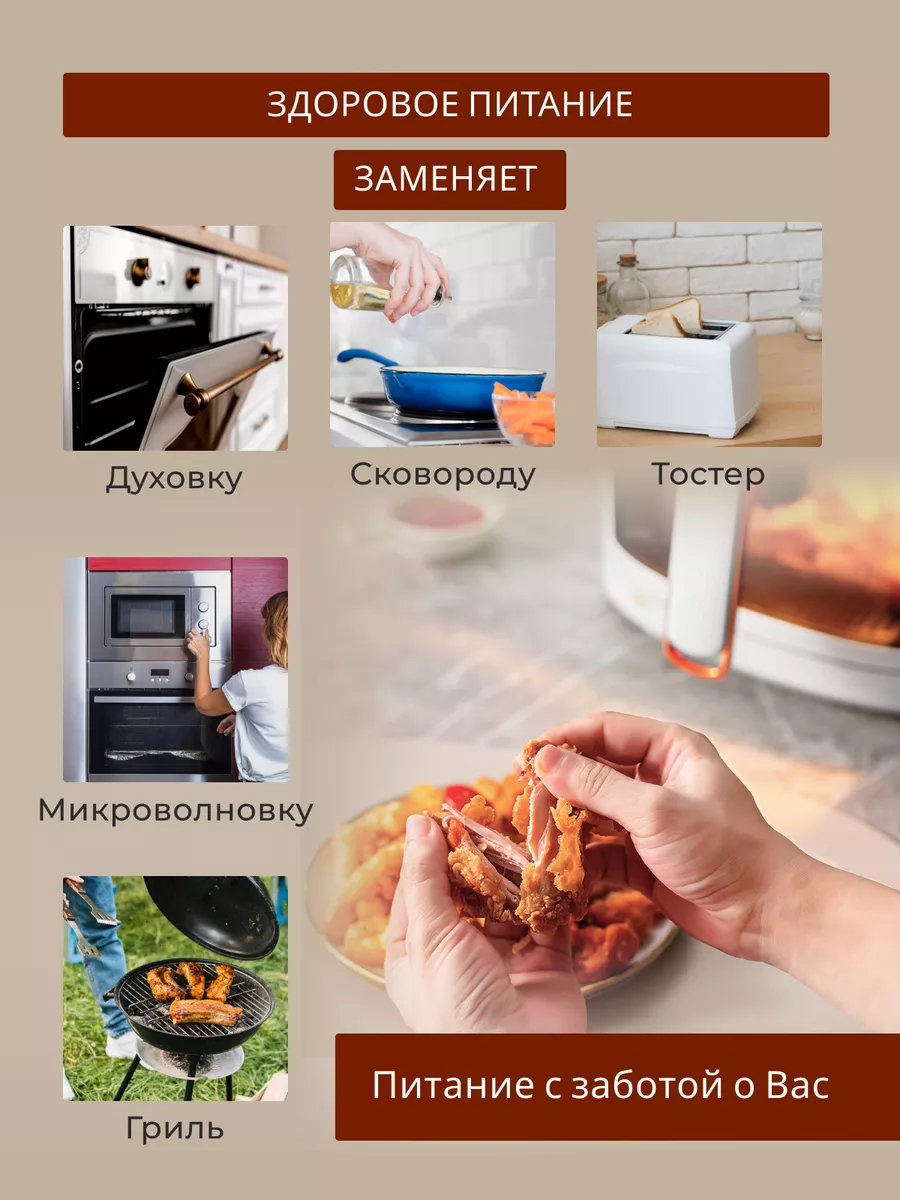 Аэрогриль Oulemei 199270340 купить в интернет-магазине Wildberries