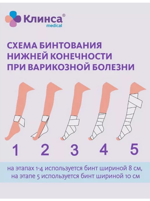 отличный Бинт эластичный компрессионный 8 см х 5 м с застежкой, 2 шт, 5 м, 2 шт, фото 4