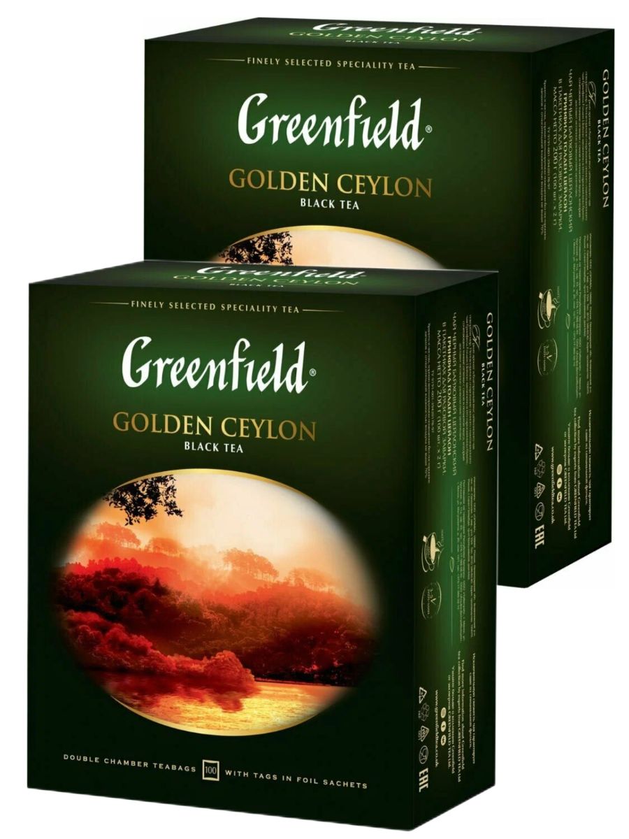 Чай greenfield golden ceylon 100 пакетиков