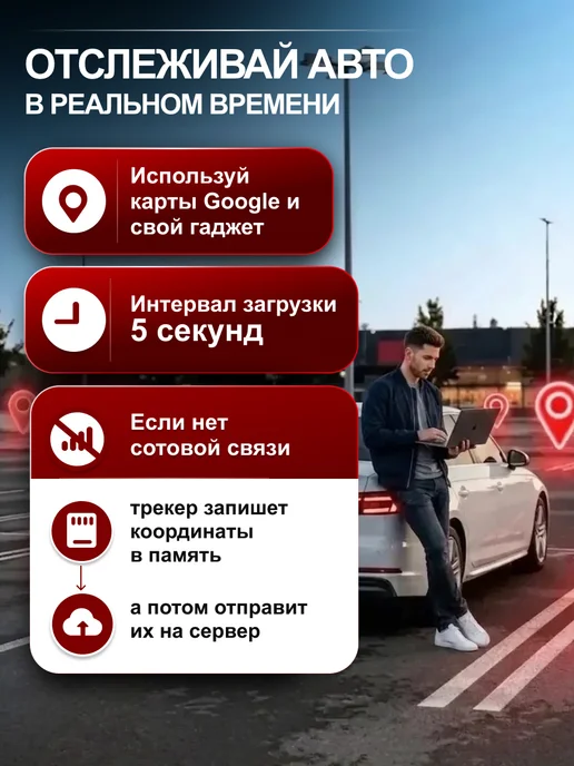 Luxeris GPS трекер для автомобиля с подключением, вариант, фото 8