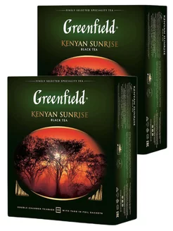 Чай черный Kenyan Sunrise, 100 пакетиков по 2 г – 2 шт GREENFIELD 199512579 купить за 712 ₽ в интернет-магазине Wildberries