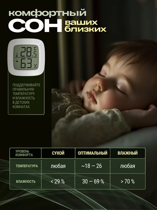 Techno Energy Термометр гигрометр комнатный электронный, вариант, фото 2