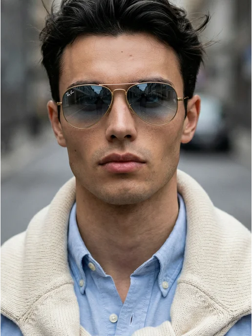 Ray-Ban Солнцезащитные очки RB3025-001 3F 62-14, синий, фото 2