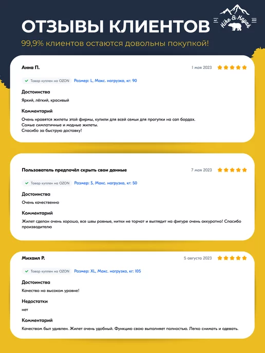 hikexp Жилет спасательный для сап Standart Red, красный, фото 8