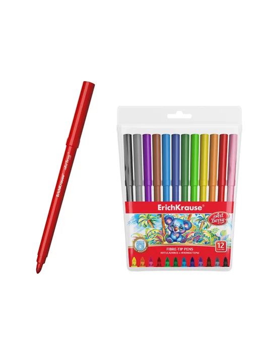 ErichKrause Фломастеры ArtBerry. Super Tip Super Washable 6 цветов, 12 цв.