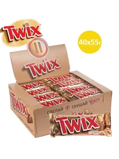 Шоколадный батончик Twix 55гр *40шт Snickers 199594699 купить за 1 822 ₽ в интернет-магазине Wildberries