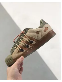 adidas gazelle silver green womens Tan Tartan Custom Shoes - Adidas Superstar