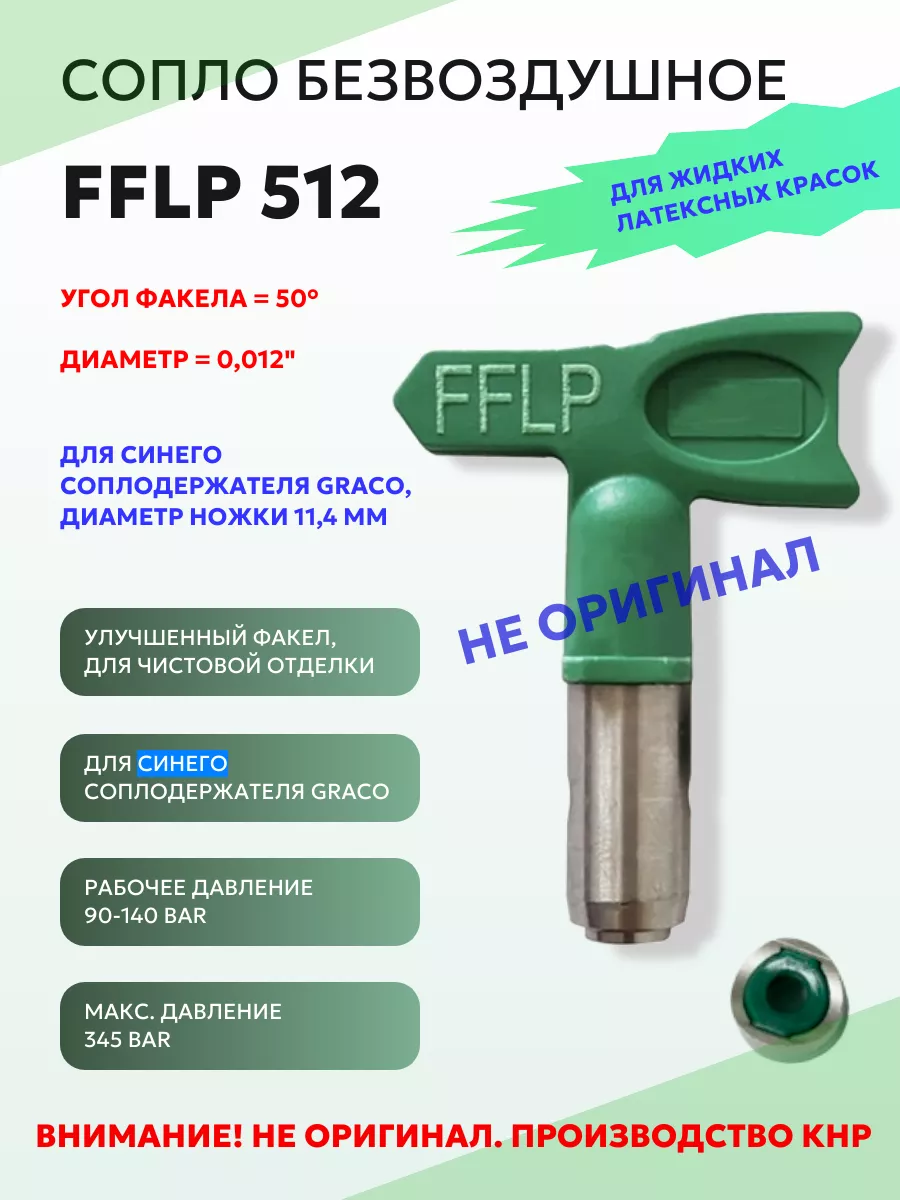 Сопло FFLP 512 окрасочное безвоздушное Airless 199703266 купить за 1 942 ₽  в интернет-магазине Wildberries