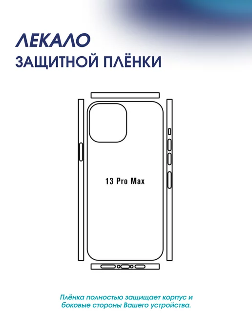 КОСМОПЛЕНКА Защитная пленка на корпус и стороны Apple Iphone 13 Pro Max, вариант, фото 2