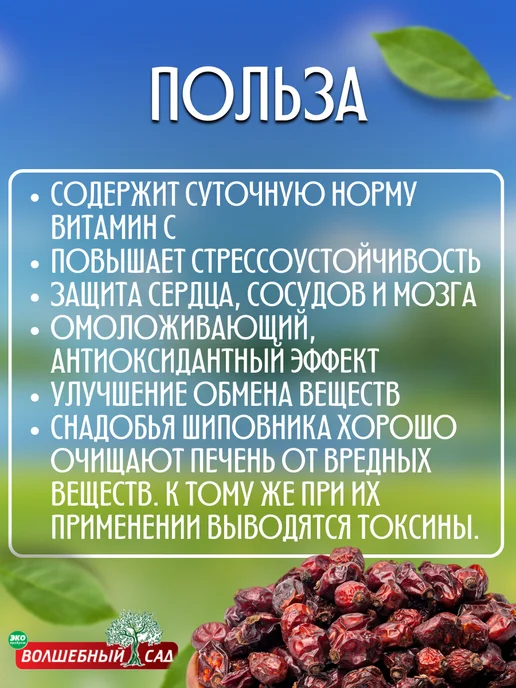 Волшебный сад Шиповник сушеный 1 кг натуральный, 1 кг, фото 3