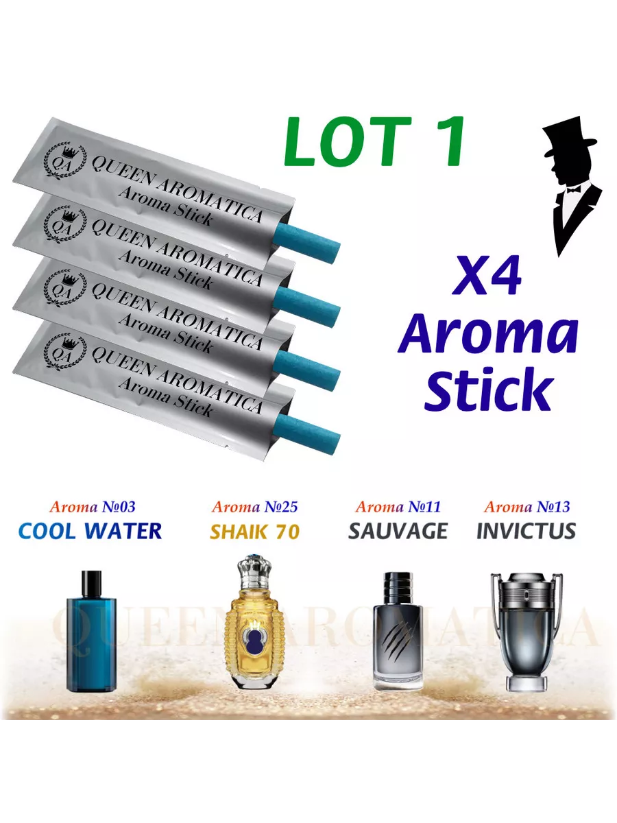 Арома набор LOT 4 Stick Man 1, Ароматизатор в машину Queen Aromatica  199732853 купить за 463 ₽ в интернет-магазине Wildberries