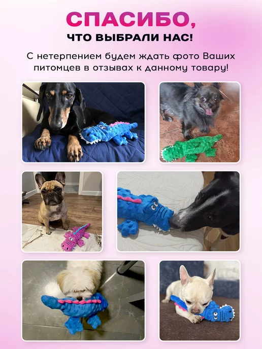 Purrfect Place Игрушка для собак - крокодил, синий, фото 5