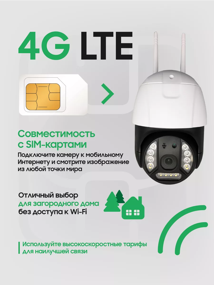 Камера видеонаблюдения уличная от сим карты 4G SKL TECH 199864239 купить за  2 886 ₽ в интернет-магазине Wildberries