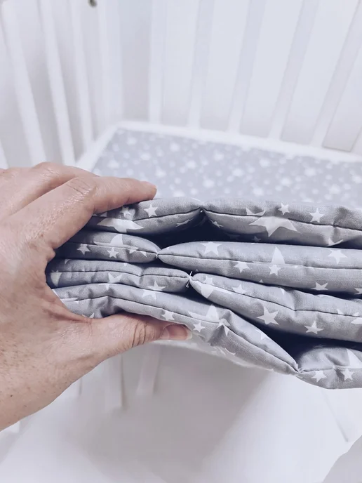BABYTEX5 Бортик в кроватку для новорожденных 120 см, белый, фото 2