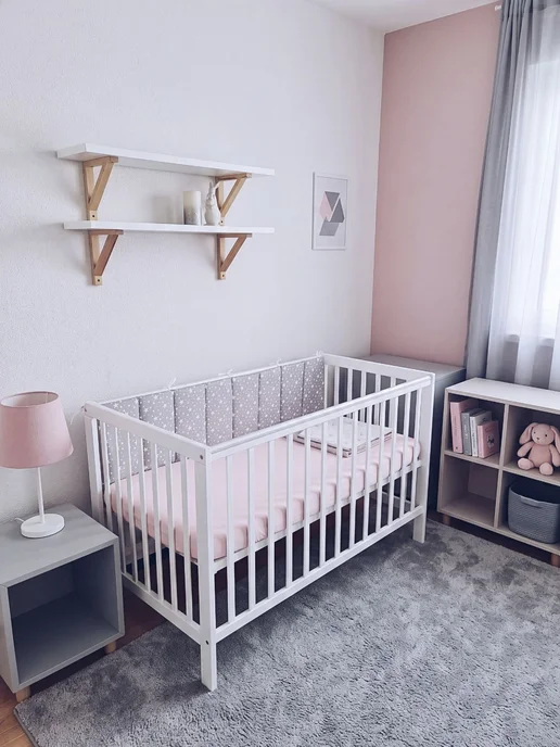 BABYTEX5 Бортик в кроватку для новорожденных 120 см, белый, фото 4