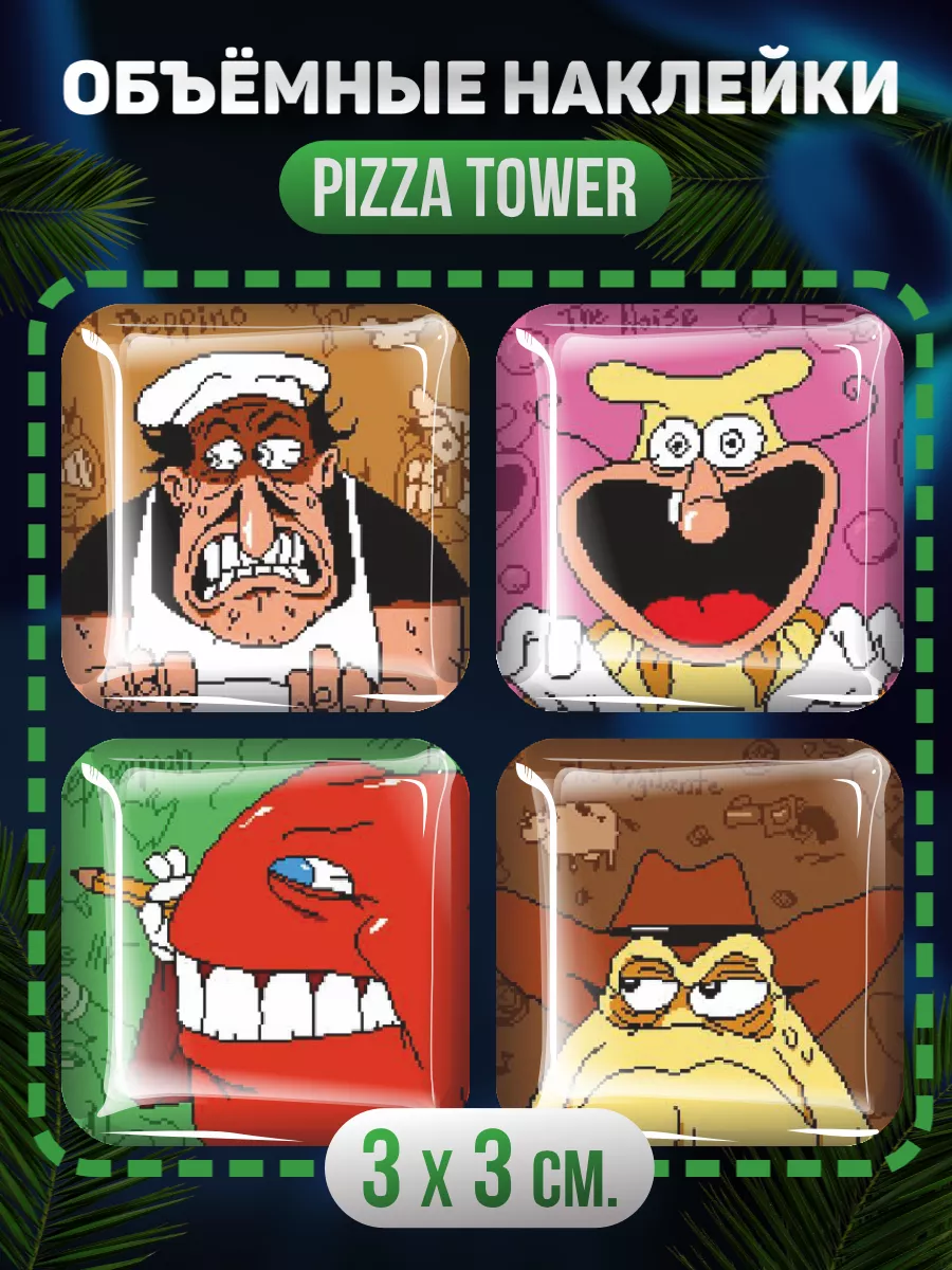 3D стикеры на телефон наклейки Pizza Tower 0_o Стикер 199886466 купить за  282 ₽ в интернет-магазине Wildberries