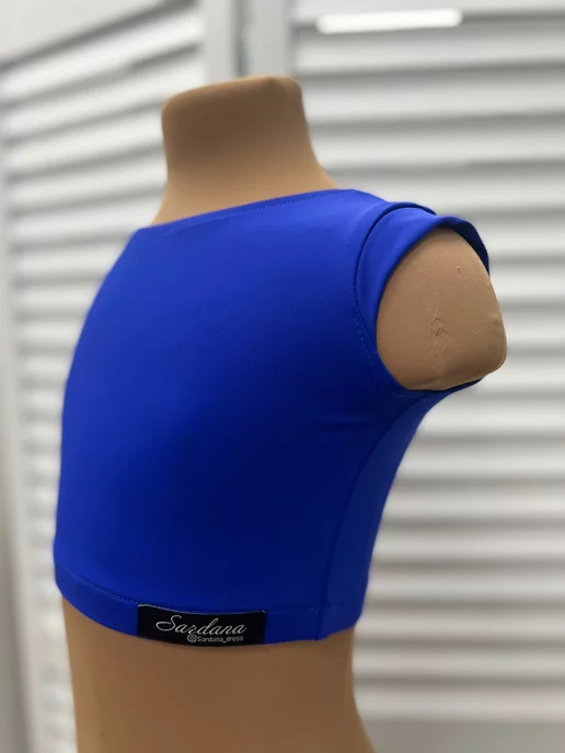 SARDANA DRESS Спортивный топ для бальных танцев однотонный черный, синий, фото 3