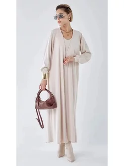 Платье с кардиганом длинный повседневное Rahat 199978239 купить за 2 700 ₽ в интернет-магазине Wildberries