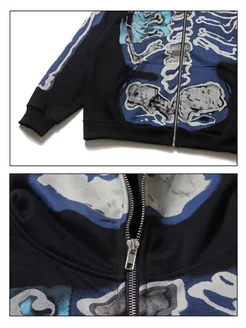 Худи Travis Scott Skeleton Graffiti Full Zip cactus jack 199979783