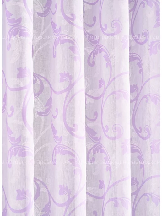Zaza-tex Тюль 200х250 см под лен с узором, 200x250 см, фото 2