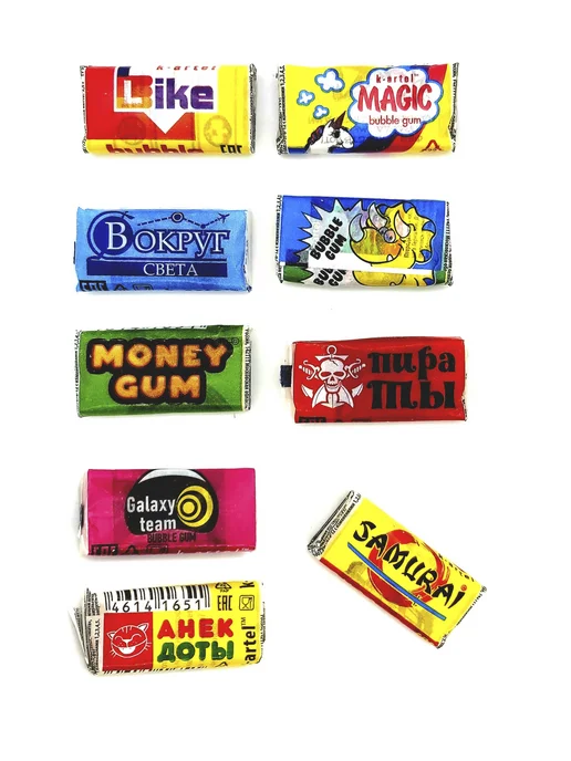 Turbo Жевательная резинка Bubble Gum ассорти картель 120 шт, 120 шт, фото 4