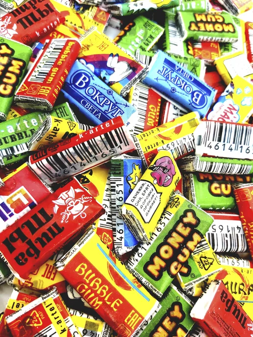Turbo Жевательная резинка Bubble Gum ассорти картель 120 шт, 120 шт, фото 6