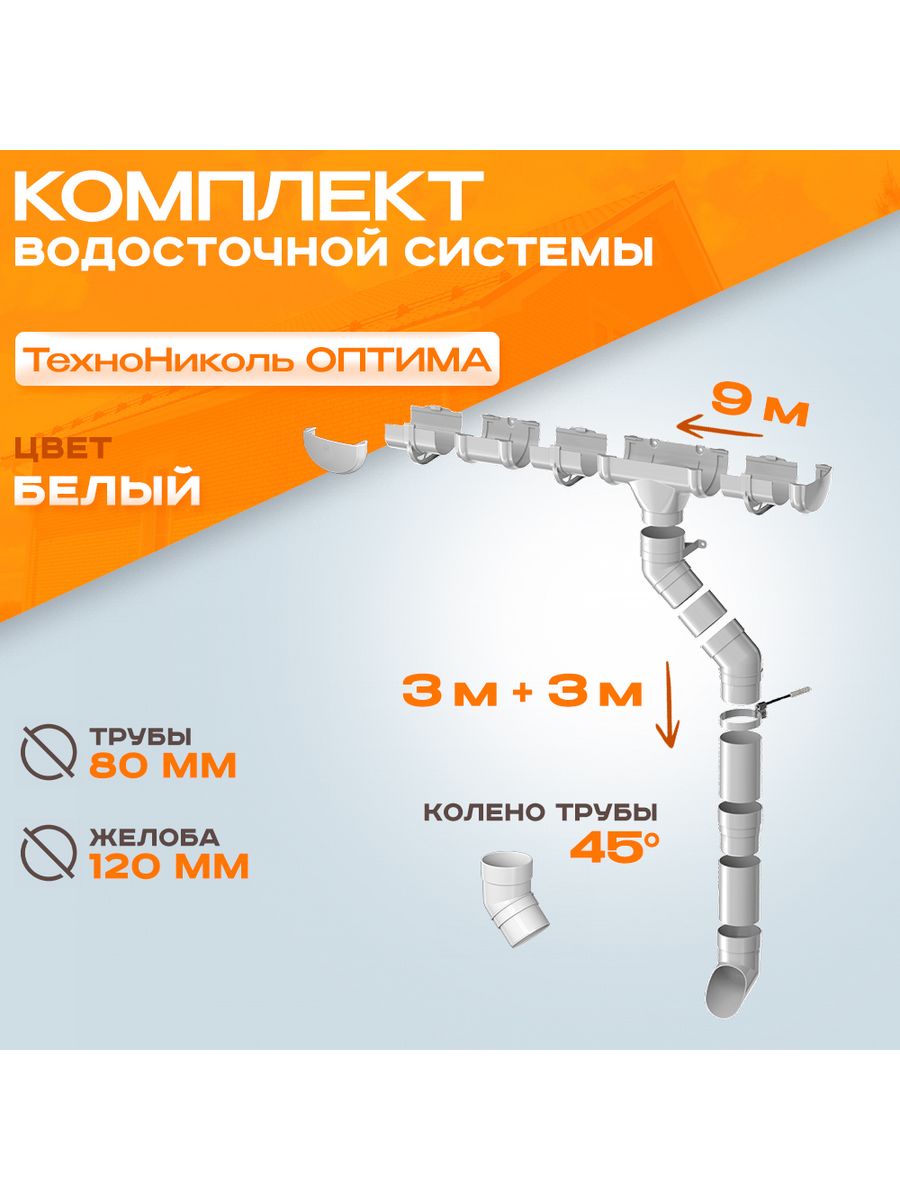 Технониколь оптима водосток. Водосточная система ТЕХНОНИКОЛЬ Оптима. Комплект водосточной системы ТЕХНОНИКОЛЬ. Водосток ТЕХНОНИКОЛЬ белый.