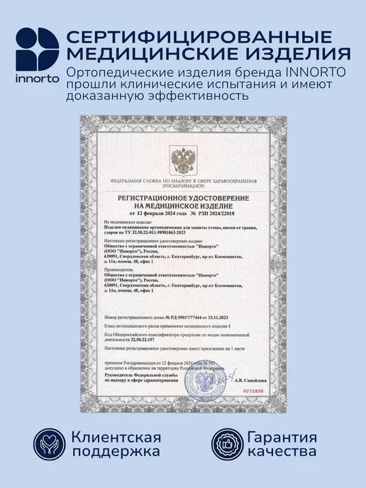 INNORTO Силиконовые напяточники от трещин, 1 пара, вариант, фото 6