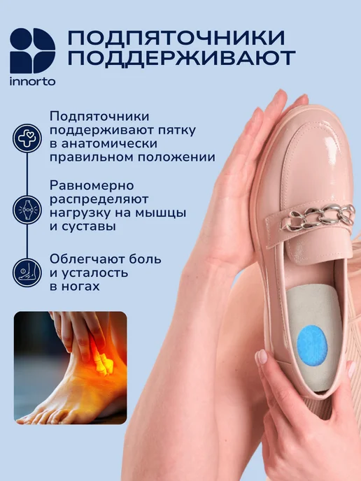 INNORTO Подпяточники для обуви ортопедические 2 шт, 2 шт, фото 4