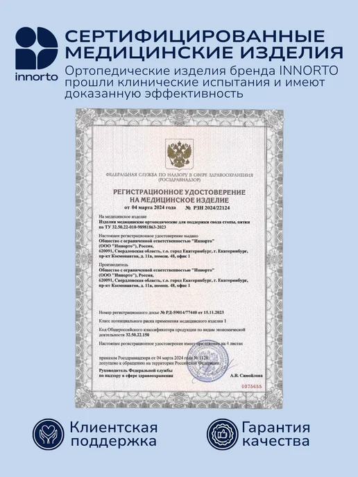 INNORTO Подпяточники для обуви ортопедические 2 шт, 2 шт, фото 5