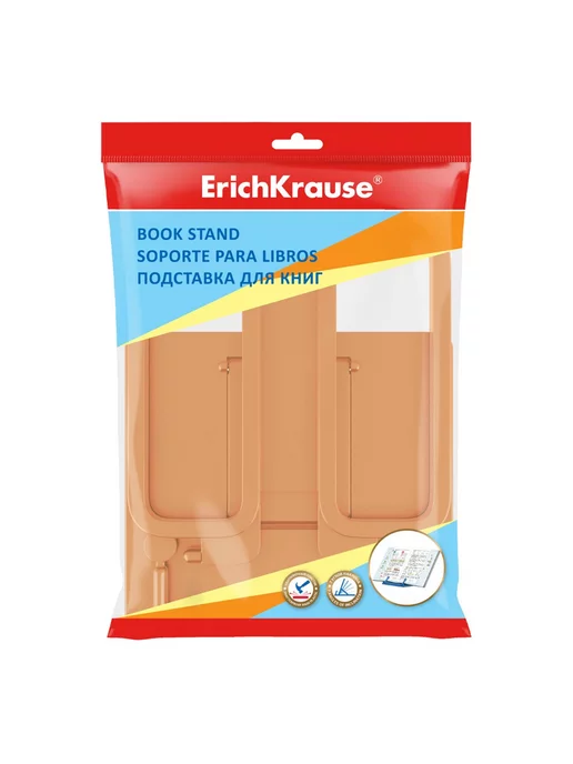 ERICH KRAUSE Подставка для книг пластиковая Base, Neon Solid, оранжевая, оранжевый, фото 2