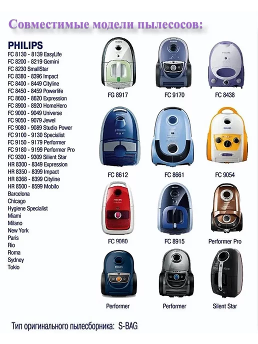 KIFLER Мешки для пылесоса Philips, Electrolux S-Bag универсальные, 5 шт, в упаковке 140 г, фото 2