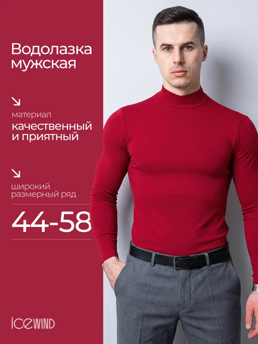 Водолазка мужская базовая с горлом