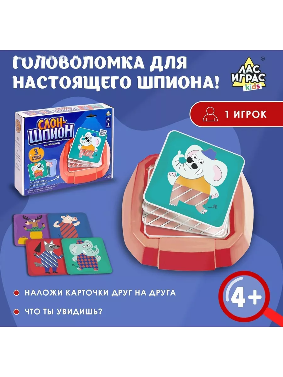 Настольная игра Слон-шпион Enkara 200125294 купить за 658 ₽ в  интернет-магазине Wildberries